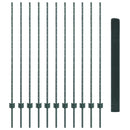 Svejsede trådhegn med stolper 25 x 1,4 m PVC-belagt stål Grøn