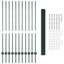 Svejsede trådhegn med stolper 25 x 1,4 m PVC-belagt stål Grøn