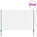 Svejsede trådhegn med stolper 25 x 1,5 m PVC-belagt stål Grøn
