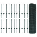 Svejsede trådhegn med stolper 50 x 0,6 m PVC-belagt stål Grøn