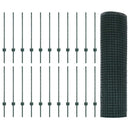 Svejsede trådhegn med stolper 50 x 0,8 m PVC-belagt stål Grøn