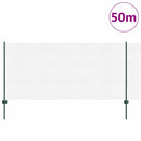 Svejsede trådhegn med stolper 50 x 1 m PVC-belagt stål Grøn