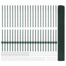 Svejsede trådhegn med stolper 50 x 1 m PVC-belagt stål Grøn