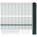Svejsede trådhegn med stolper 50 x 1,2 m PVC-belagt stål Grøn