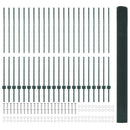 Svejsede trådhegn med stolper 50 x 1,4 m PVC-belagt stål Grøn