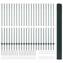 Svejsede trådhegn med stolper 50 x 1,5 m PVC-belagt stål Grøn