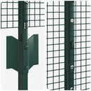 Svejsede trådhegn med stolper 50 x 1,5 m PVC-belagt stål Grøn