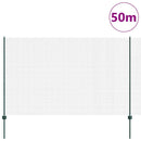 Svejsede trådhegn med stolper 50 x 1,5 m PVC-belagt stål Grøn