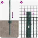 Svejsede trådhegn med stolper 100 x 0,6 m PVC-belagt stål Grøn