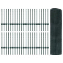 Svejsede trådhegn med stolper 100 x 0,6 m PVC-belagt stål Grøn