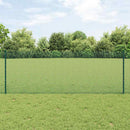 Svejsede trådhegn med stolper 100 x 0,8 m PVC-belagt stål Grøn
