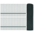 Svejsede trådhegn med stolper 100 x 0,8 m PVC-belagt stål Grøn