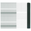 Svejsede trådhegn med stolper 100 x 1 m PVC-belagt stål Grøn