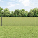 Svejsede trådhegn med stolper 25 x 0,6 m PVC-belagt stål Grå