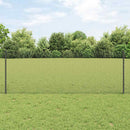 Svejsede trådhegn med stolper 25 x 0,8 m PVC-belagt stål Grå