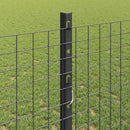 Svejsede trådhegn med stolper 25 x 1,2 m PVC-belagt stål Grå