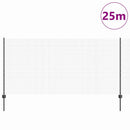 Svejsede trådhegn med stolper 25 x 1,2 m PVC-belagt stål Grå