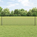 Svejsede trådhegn med stolper 50 x 0,5 m PVC-belagt stål Grå