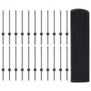 Svejsede trådhegn med stolper 50 x 0,5 m PVC-belagt stål Grå