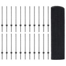 Svejsede trådhegn med stolper 50 x 0,8 m PVC-belagt stål Grå