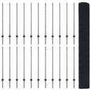 Svejsede trådhegn med stolper 50 x 1,2 m PVC-belagt stål Grå