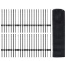 Svejsede trådhegn med stolper 100 x 0,5 m PVC-belagt stål Grå