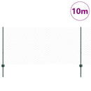 Sekskantet hegn med stolpe 10 x 1 m PVC-belagt stål Grøn Mesh