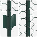 Sekskantet hegn med stolpe 10 x 1,2 m PVC-belagt stål Grøn Mesh