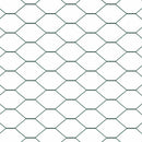 Sekskantet hegn med stolpe 10 x 1,2 m PVC-belagt stål Grøn Mesh