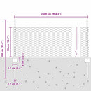 Sekskantet hegn med stolpe 25 x 0,5 m PVC-belagt stål Grøn Mesh