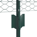 Sekskantet hegn med stolpe 25 x 0,6 m PVC-belagt stål Grøn Mesh