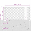 Sekskantet hegn med stolpe 25 x 0,6 m PVC-belagt stål Grøn Mesh