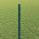Sekskantet hegn med stolpe 25 x 0,8 m PVC-belagt stål Grøn Mesh