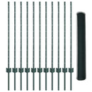 Sekskantet hegn med stolpe 25 x 1 m PVC-belagt stål Grøn Mesh