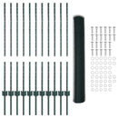 Sekskantet hegn med stolpe 25 x 1 m PVC-belagt stål Grøn Mesh