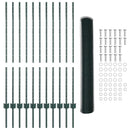 Sekskantet hegn med stolpe 25 x 1,2 m PVC-belagt stål Grøn Mesh
