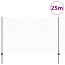 Sekskantet hegn med stolpe 25 x 1,5 m PVC-belagt stål Grøn Mesh
