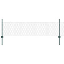 Sekskantet hegn med stolpe 50 x 0,5 m PVC-belagt stål Grøn Mesh