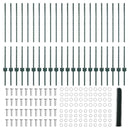 Sekskantet hegn med stolpe 50 x 1 m PVC-belagt stål Grøn Mesh