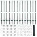 Sekskantet hegn med stolpe 50 x 1,2 m PVC-belagt stål Grøn Mesh