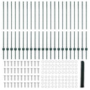 Sekskantet hegn med stolpe 50 x 1,2 m PVC-belagt stål Grøn Mesh
