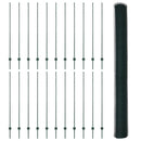 Sekskantet hegn med stolpe 50 x 1,6 m PVC-belagt stål Grøn Mesh