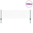 Sekskantet hegn med stolpe 100 x 0,6 m PVC-belagt stål Grøn