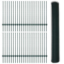 Sekskantet hegn med stolpe 100 x 1 m PVC-belagt stål Grøn Mesh