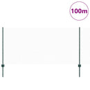 Sekskantet hegn med stolpe 100 x 1 m PVC-belagt stål Grøn Mesh