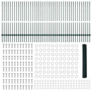 Sekskantet hegn med stolpe 100 x 1,2 m PVC-belagt stål Grøn