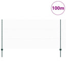 Sekskantet hegn med stolpe 100 x 1,2 m PVC-belagt stål Grøn