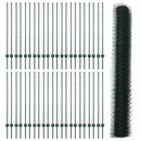 Sekskantet hegn med stolpe 100 x 1,2 m PVC-belagt stål Grøn