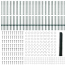 Sekskantet hegn med stolpe 100 x 1,2 m PVC-belagt stål Grøn