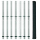 Sekskantet hegn med stolpe 100 x 1,6 m PVC-belagt stål Grøn